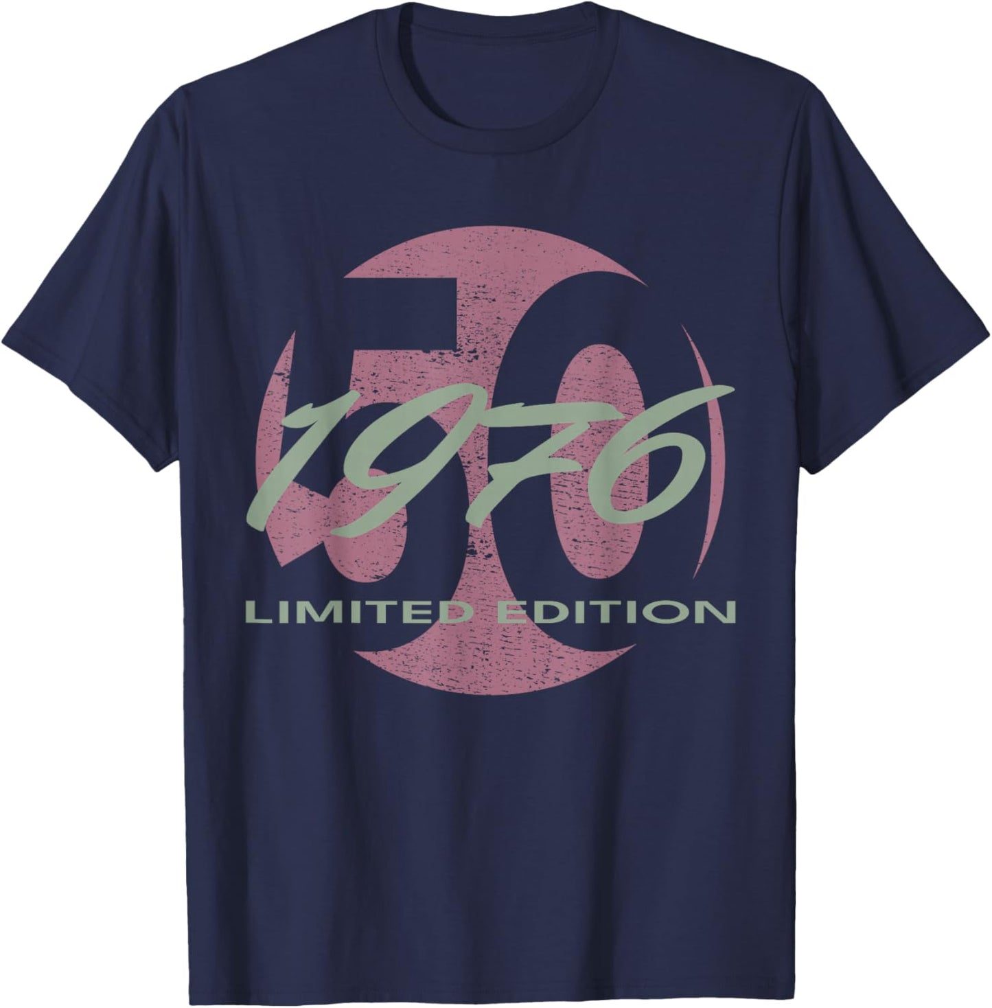 50th Birthday Man Woman 50 Years 1976 Funny Gift T-Shirt - T-Shirt | Navy