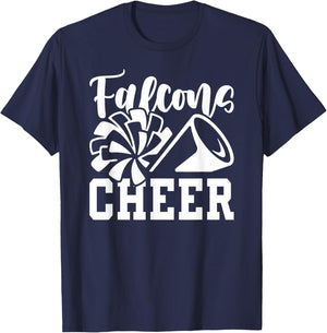 Cheer Falcons Back to School Spirit T-Shirt - T-Shirt | Navy