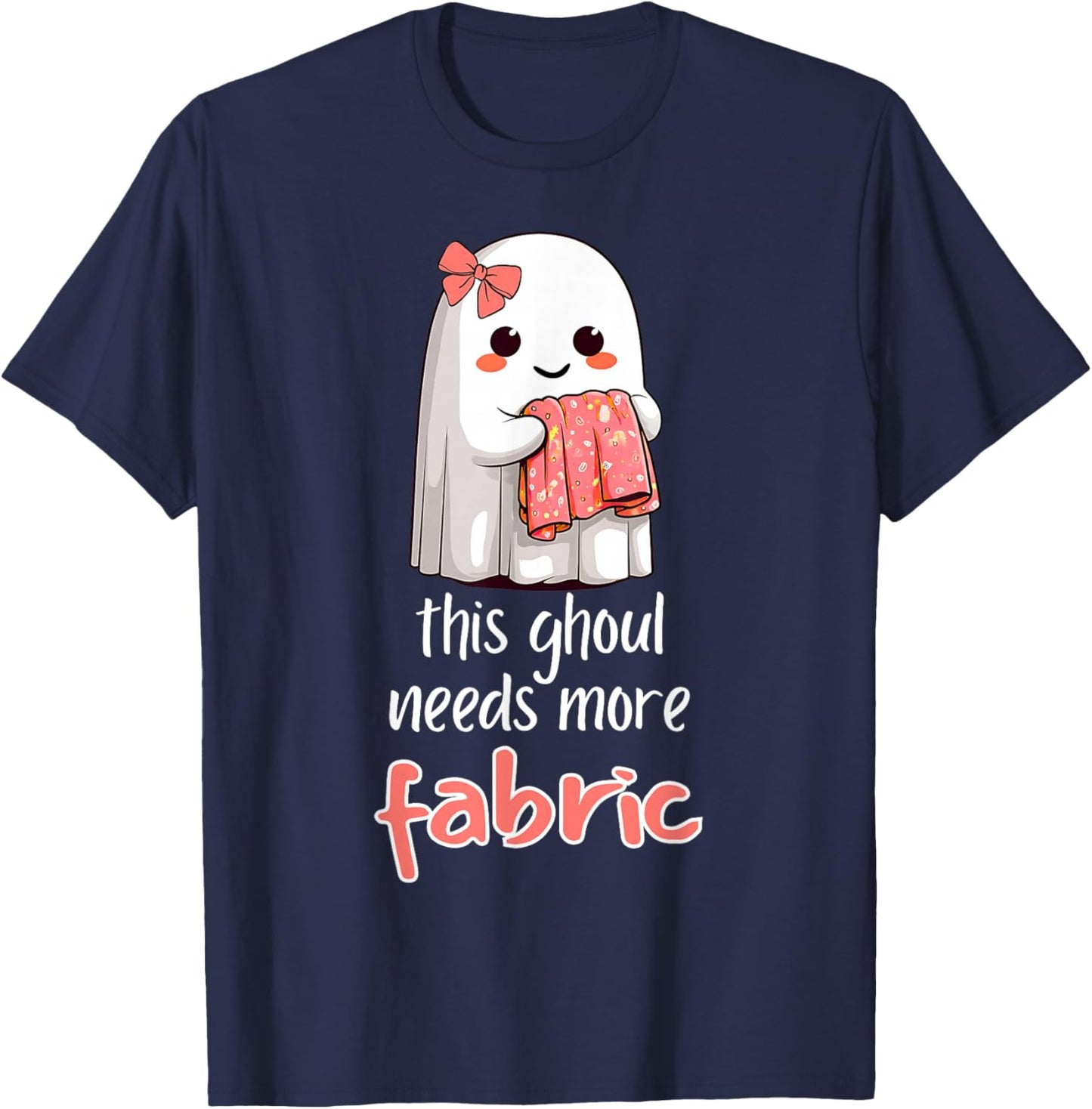 Fabric Hoarder Funny Sewing Fan Design T-Shirt - T-Shirt | Navy