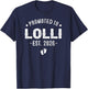 Promoted to Lolli Est 2026 Baby Announcement T-Shirt - T-Shirt | Navy