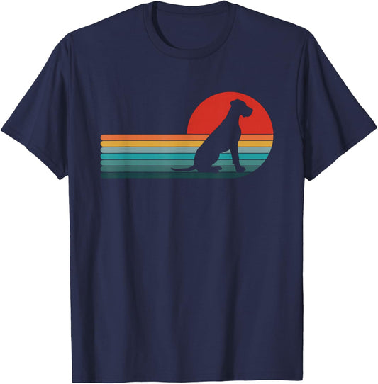 Retro Great Dane Dog Lover T-Shirt - T-Shirt | Navy