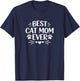 Best Cat Mom Ever T-Shirt - T-Shirt | Navy