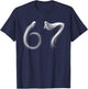 Funny Six Seven 6 7 Meme 67 Design Ghost Halloween Costume T-Shirt - T-Shirt | Navy
