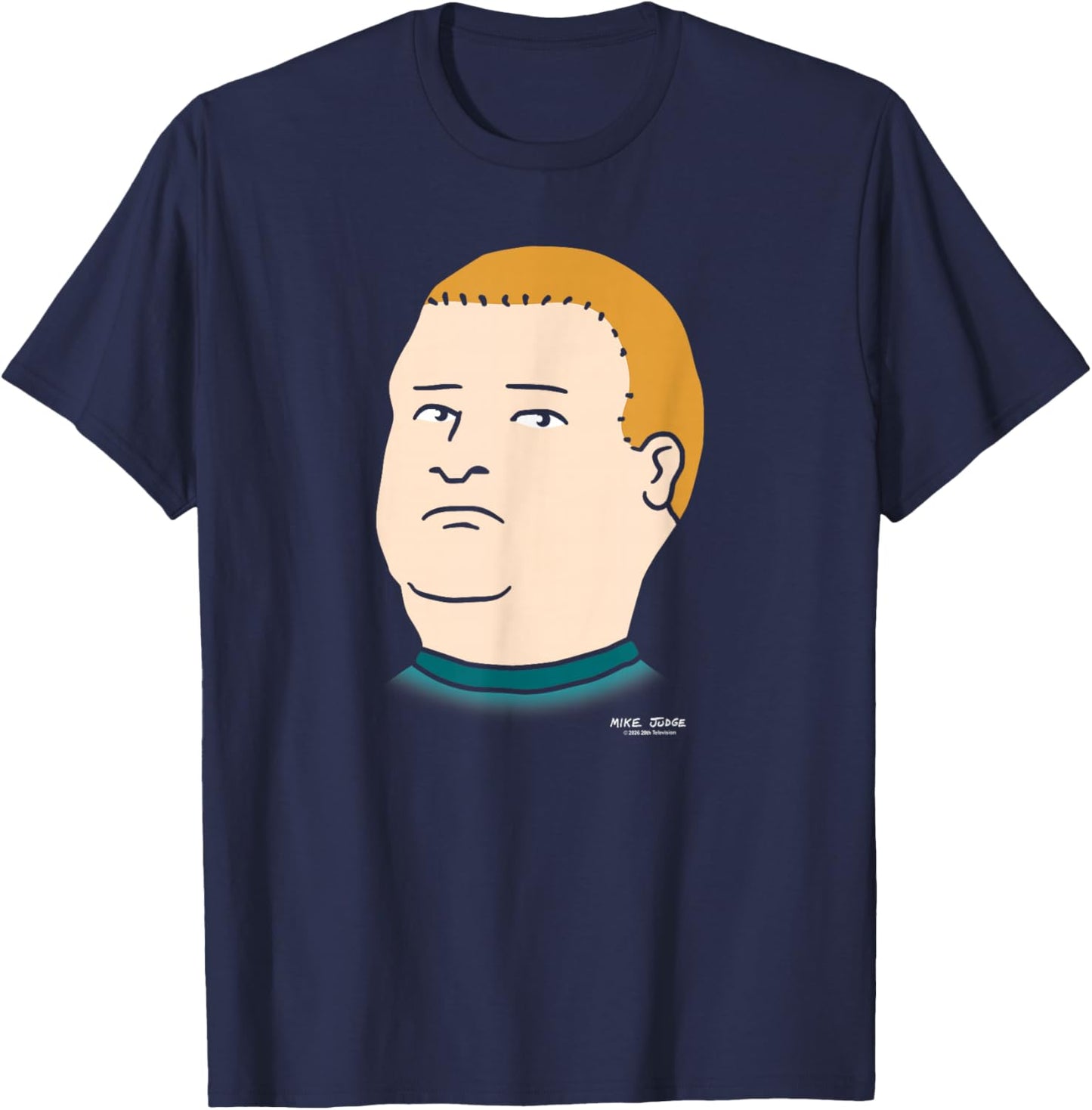 King of The Hill Bobby Hill Oversized Portrait Retro Cartoon T-Shirt - T-Shirt | Navy
