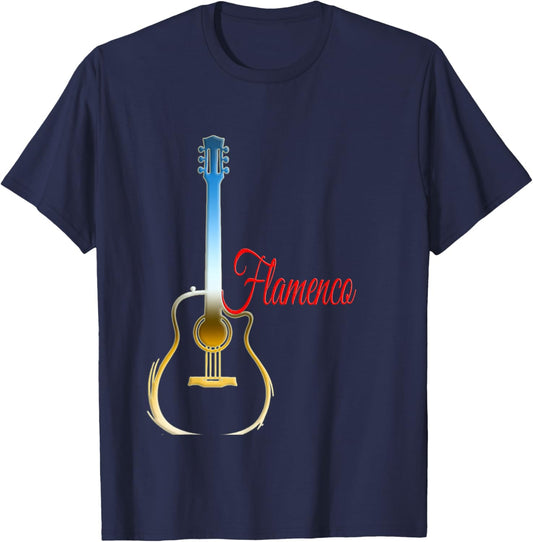 Flamenco Guitar Player T-Shirt - T-Shirt | Navy
