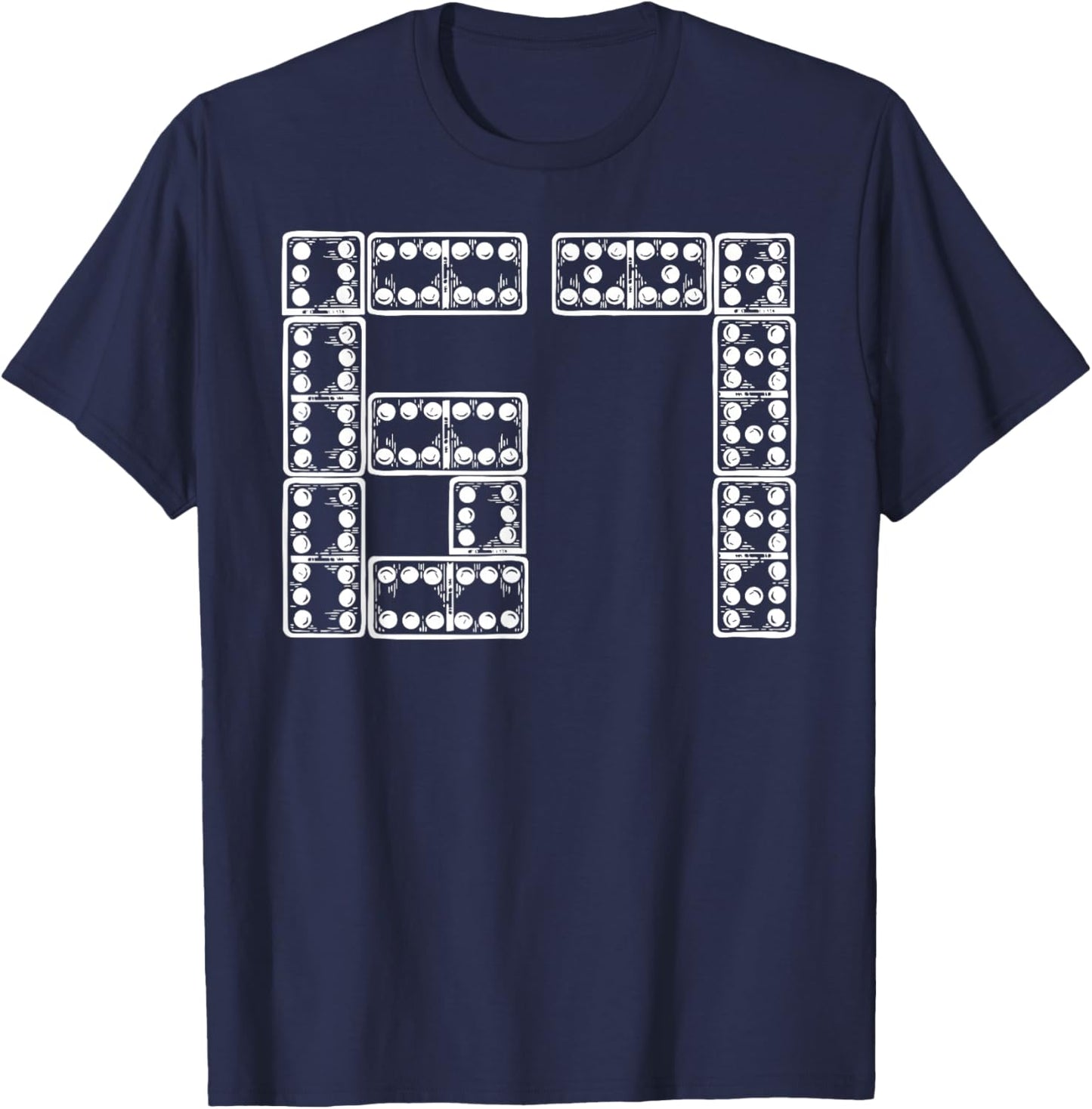 67 Meme Dice Funny Six Seven Domino Kids Boys Teens Men T-Shirt - T-Shirt | Navy