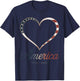 Flag Heart 1776 2026 July 4th 250th Birthday T-Shirt - T-Shirt | Navy