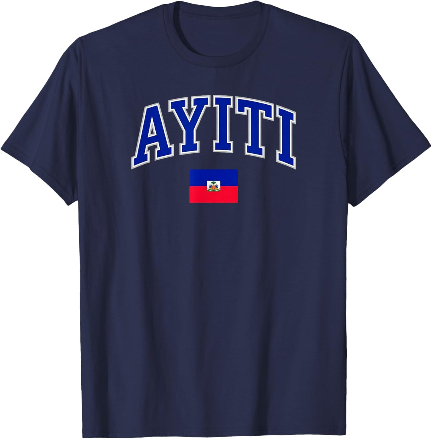 Haiti Ayiti Flag Design T-Shirt - T-Shirt | Navy