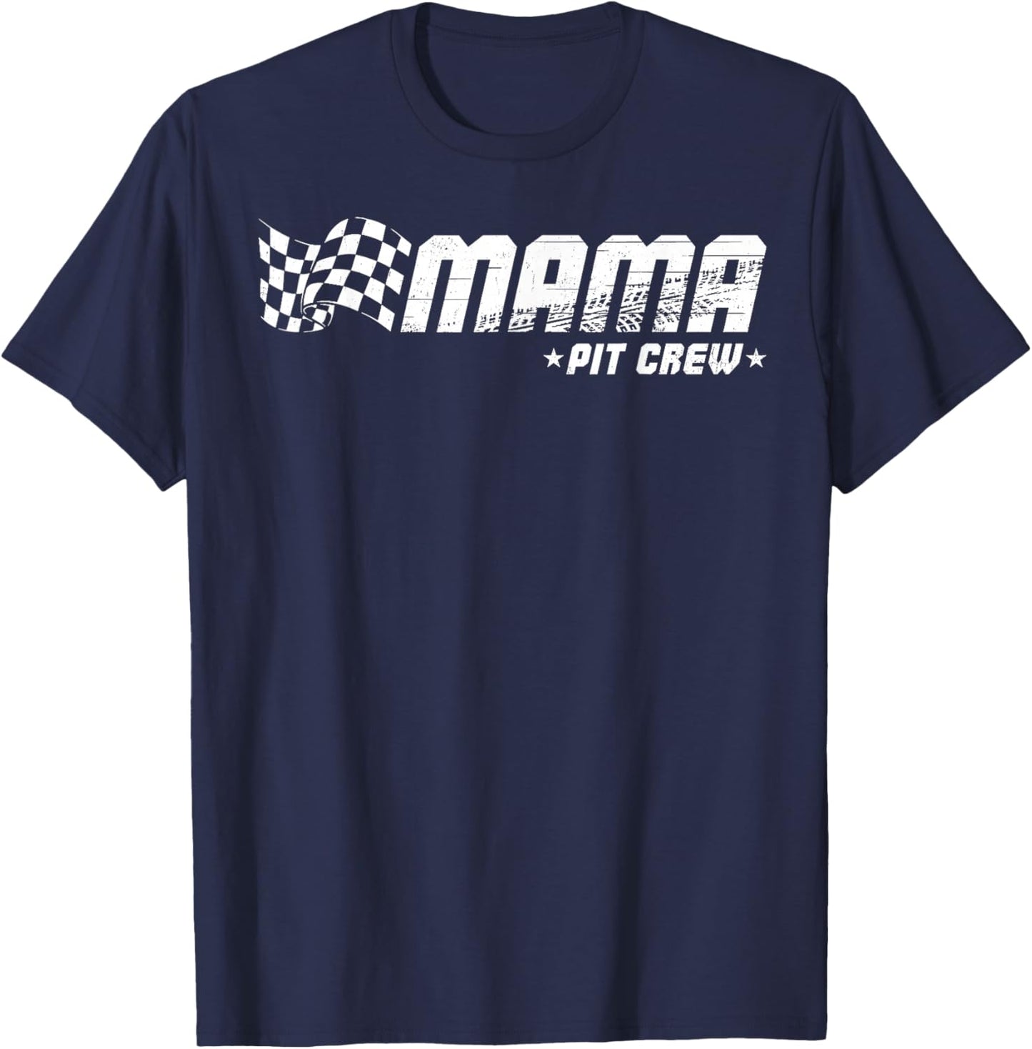 Mama Pit Crew Race Car Birthday Family Matching Pit Crew T-Shirt - T-Shirt | Navy