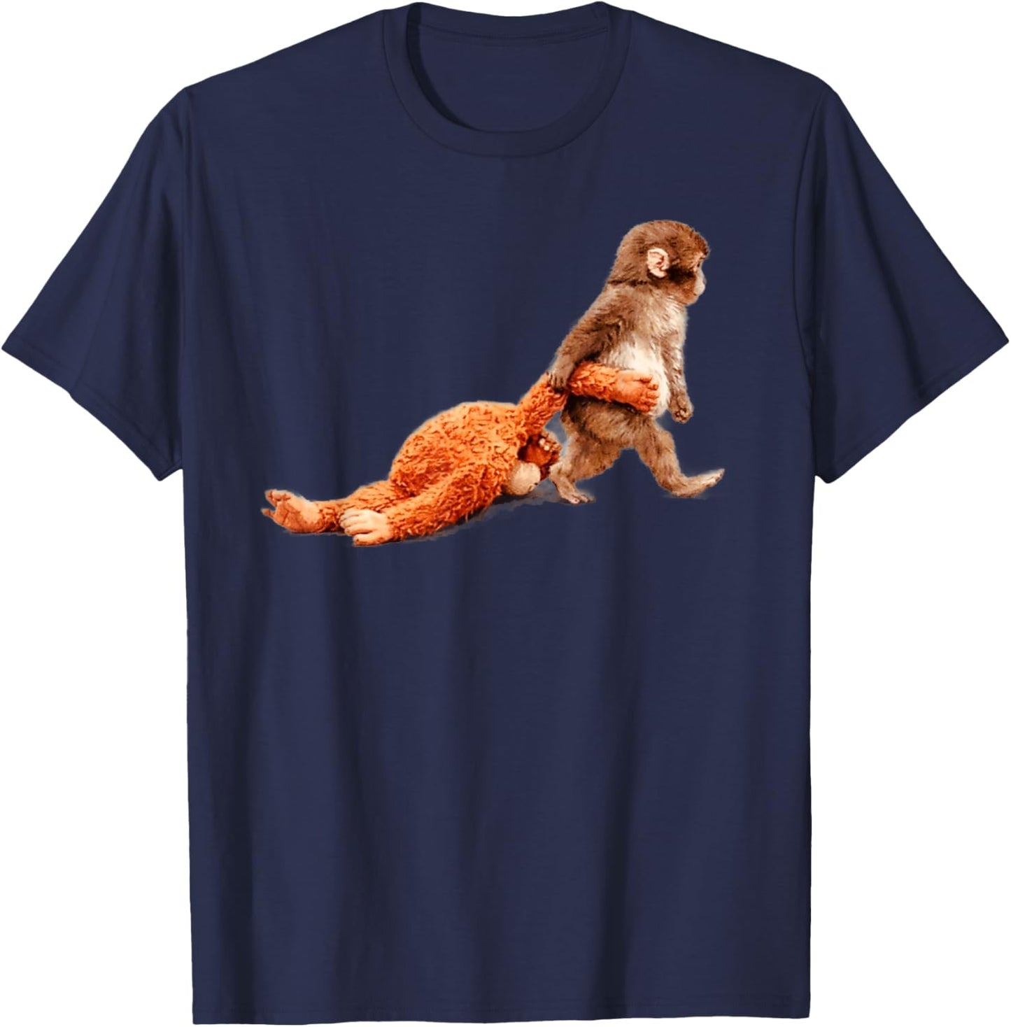 Baby Monkey Punch with Stuffed Buddy T-Shirt - T-Shirt | Navy