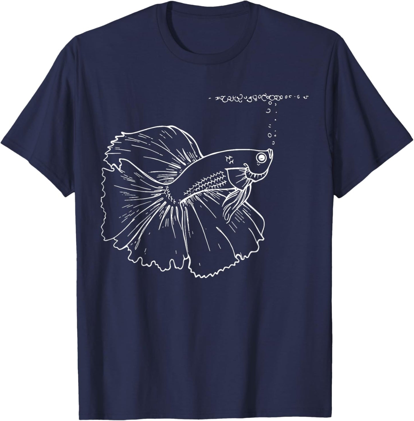 Aquarium Owner Siamese Fighting Fish Lover Betta Fish T-Shirt - T-Shirt | Navy