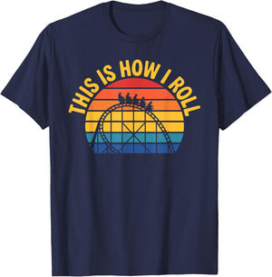 Funny Roller Coaster Art Women Roller Coaster Lover T-Shirt - T-Shirt | Navy