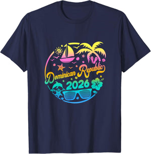 Dominican Republic 2026 Family Vacation Beach Matching Group T-Shirt - T-Shirt | Navy