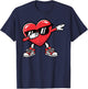 Valentines Day Dabbing Heart Dab Dance Girls Kids Women Men T-Shirt - T-Shirt | Navy