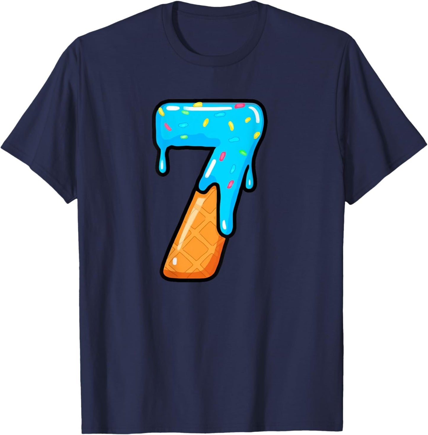 67 Ice Cream Drip Meme 6 7 Hallowee Costume Couple (On Back) T-Shirt - T-Shirt | Navy