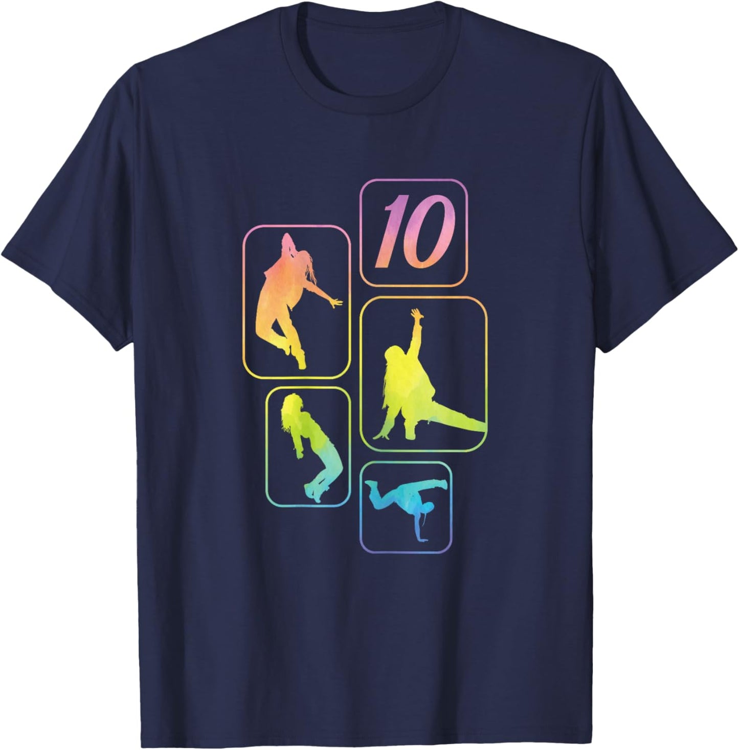 10th Birthday Girl Hip Hop Dancer Breakdancer 10 Years Old T-Shirt - T-Shirt | Navy