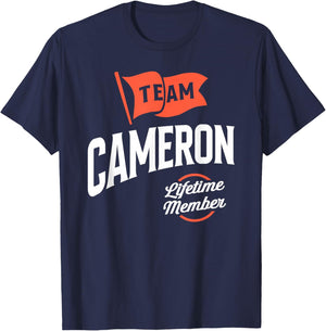 Team Cameron Lifetime Member Funny Name Cameron T-Shirt - T-Shirt | Navy