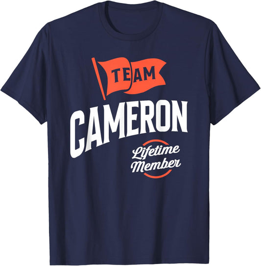 Team Cameron Lifetime Member Funny Name Cameron T-Shirt - T-Shirt | Navy