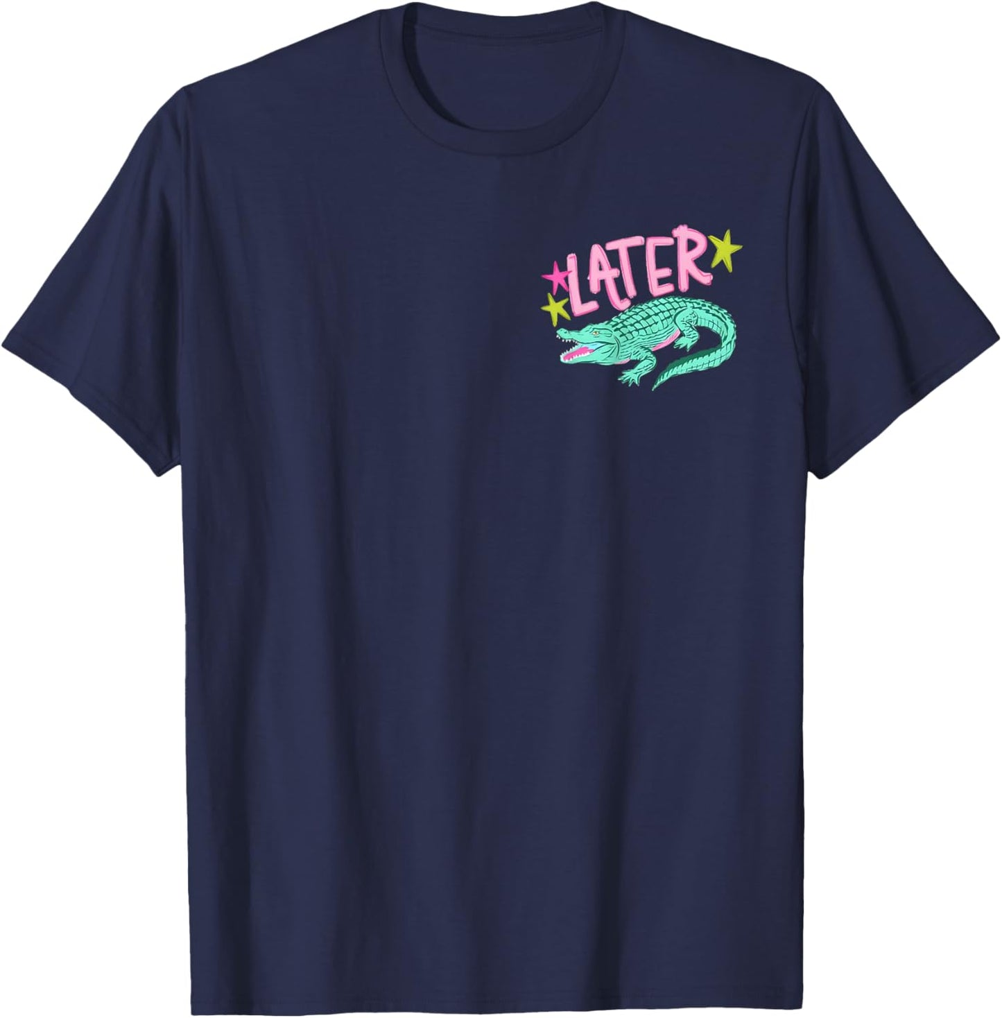 (2 Side) Alligator Southern After While Crocodile Summer T-Shirt - T-Shirt | Navy