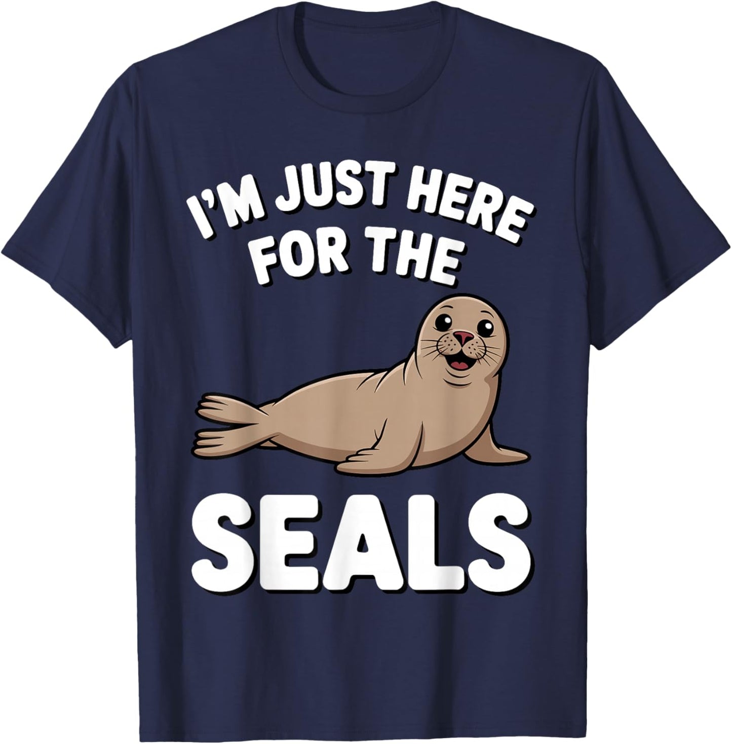 Cute Seal Costume Women Kids Ocean Animal Seal Lover T-Shirt - T-Shirt | Navy
