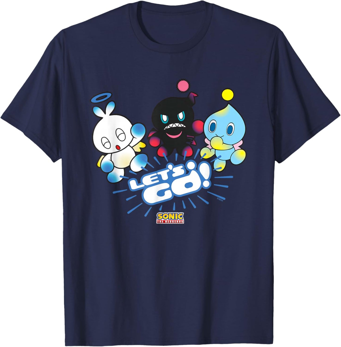 Sonic The Hedgehog - Let’s Go, Chao! T-Shirt - T-Shirt | Navy
