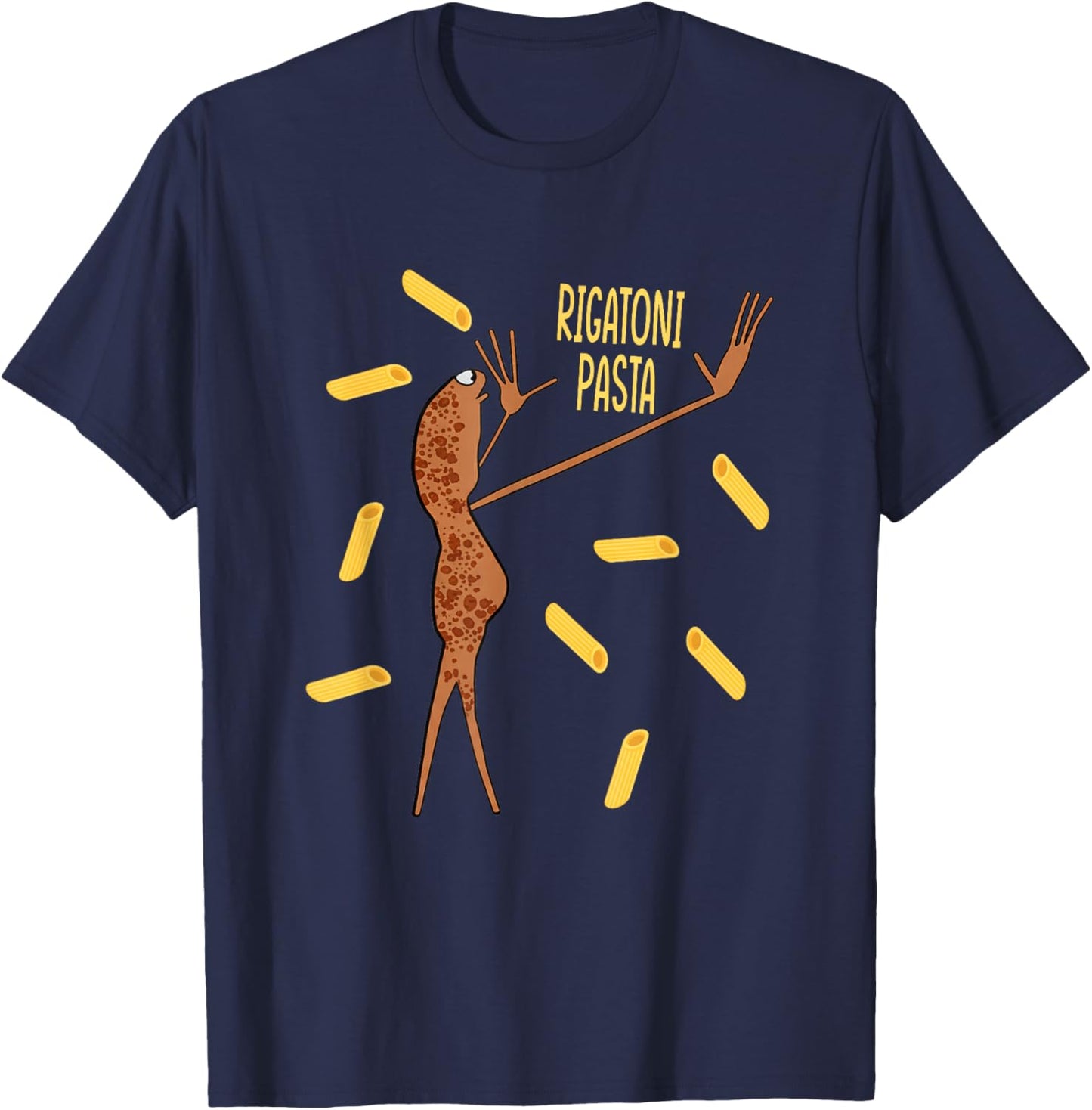 Marcus The Worm Rigatoni Pasta T-Shirt - T-Shirt | Navy