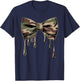 Camouflage Old Camo Bow Cute Country Hunting Women Girl T-Shirt - T-Shirt | Navy