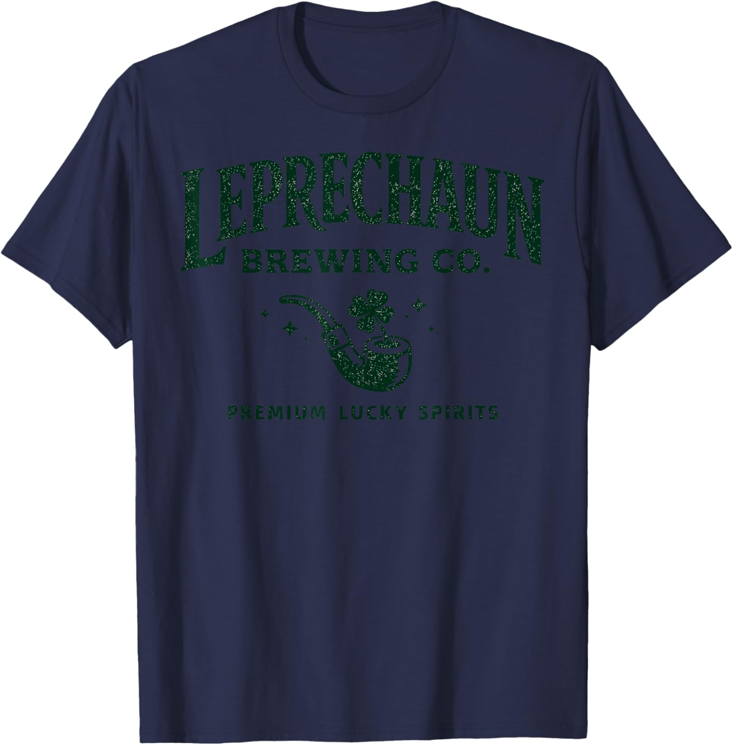 St.Patrick’s Day Leprechaun Brewing Company Lucky Spirits T-Shirt - T-Shirt | Navy
