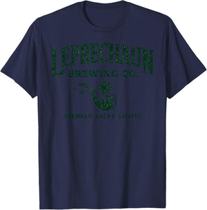 St.Patrick’s Day Leprechaun Brewing Company Lucky Spirits T-Shirt - T-Shirt | Navy