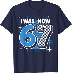 Blue Checkered I was 6 Now I'm 7 Birthday Boy Bday T-Shirt - T-Shirt | Navy