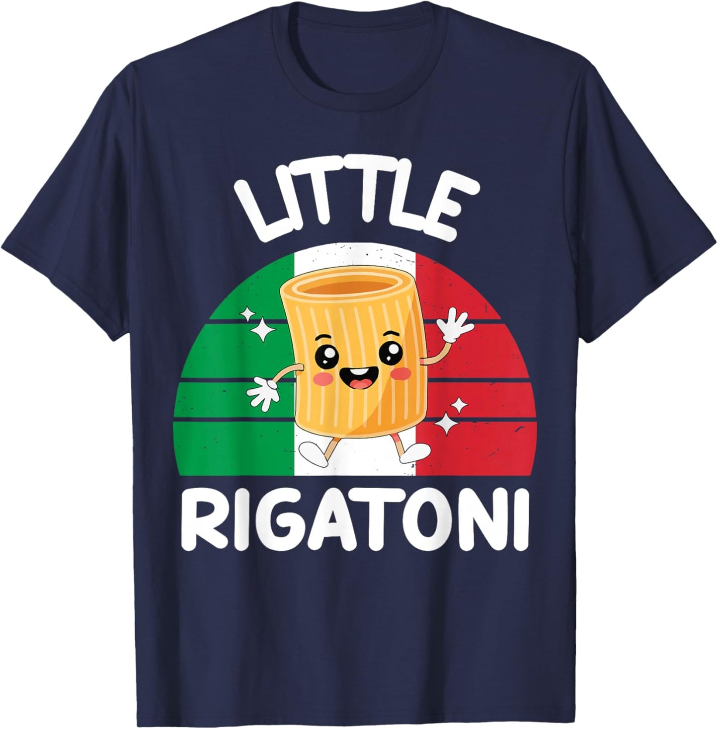 Toddler Little Rigatoni Funny Italian Food Italy Flag Kids T-Shirt - T-Shirt | Navy