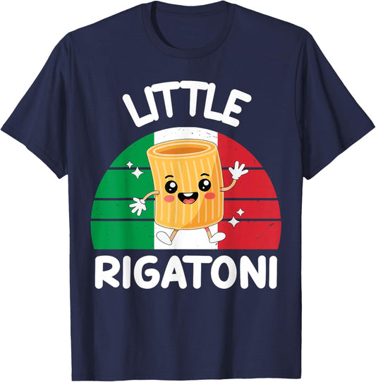 Toddler Little Rigatoni Funny Italian Food Italy Flag Kids T-Shirt - T-Shirt | Navy