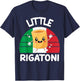 Toddler Little Rigatoni Funny Italian Food Italy Flag Kids T-Shirt - T-Shirt | Navy