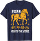 Chinese New Year 2026 Year of The Horse Women Men Kids Boys T-Shirt - T-Shirt | Navy