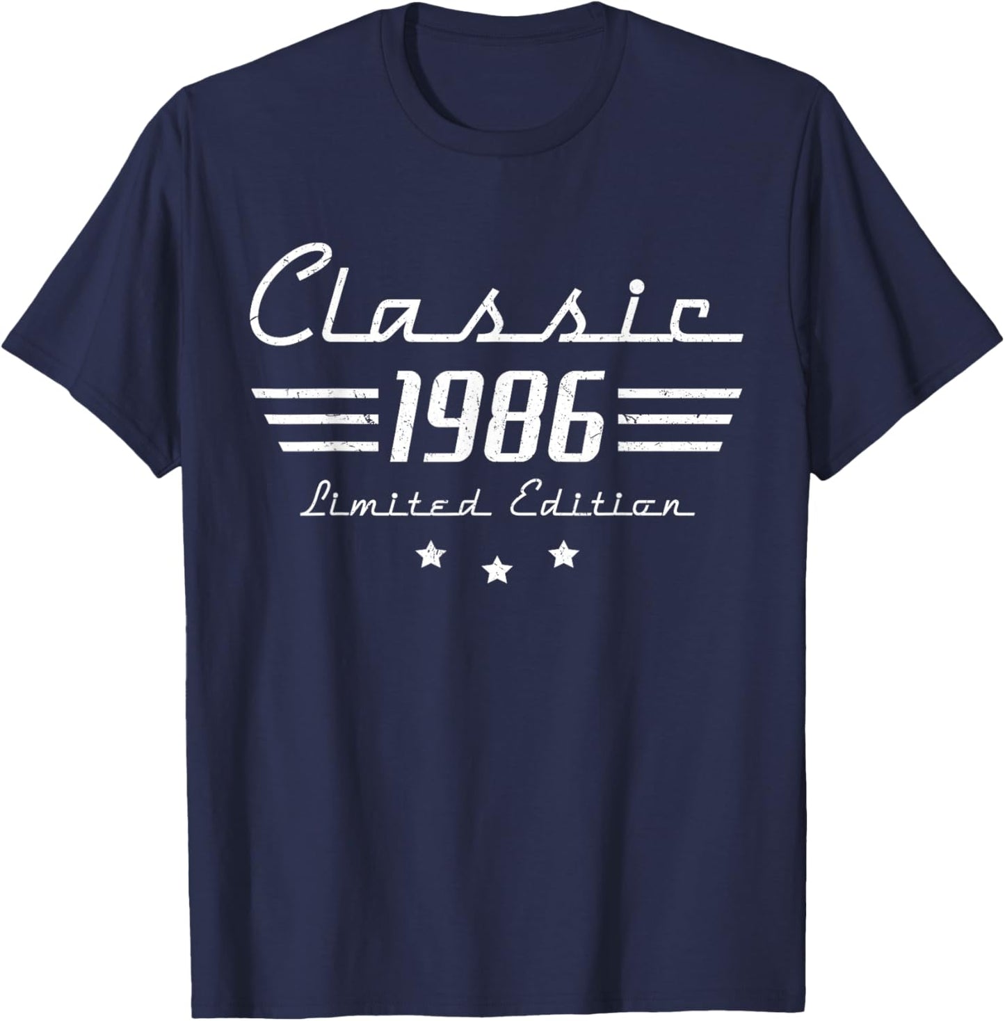 40 Year Old Gifts Men Vintage Classic Car 1986 40th Birthday T-Shirt - T-Shirt | Navy