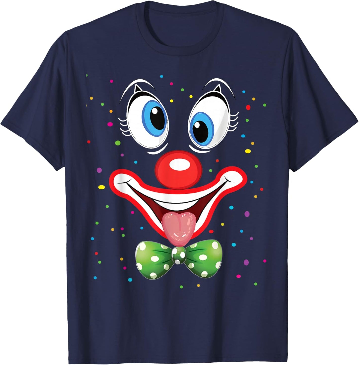 Carnival Clown Face Circus Costume Kids Men Women Carnivals T-Shirt - T-Shirt | Navy