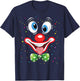 Carnival Clown Face Circus Costume Kids Men Women Carnivals T-Shirt - T-Shirt | Navy