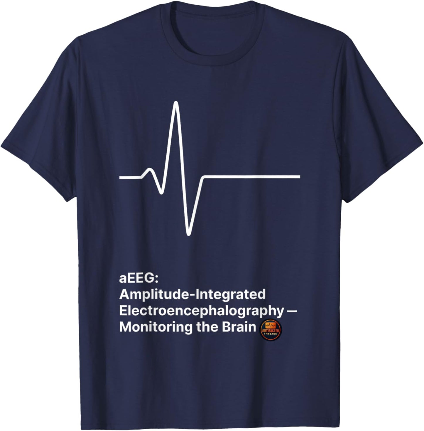 aEEG Amplitude Integrated Brain Monitoring T-Shirt - T-Shirt | Navy