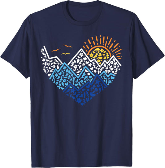 Subtle AroAce Pride Outdoors Camping LGBTQ Proud Asexual T-Shirt - T-Shirt | Navy