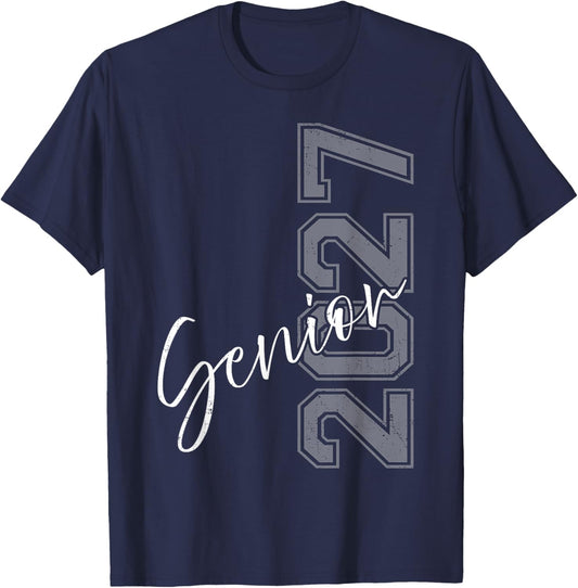 Class of 2027 Shirt Graduation T-Shirt - T-Shirt | Navy
