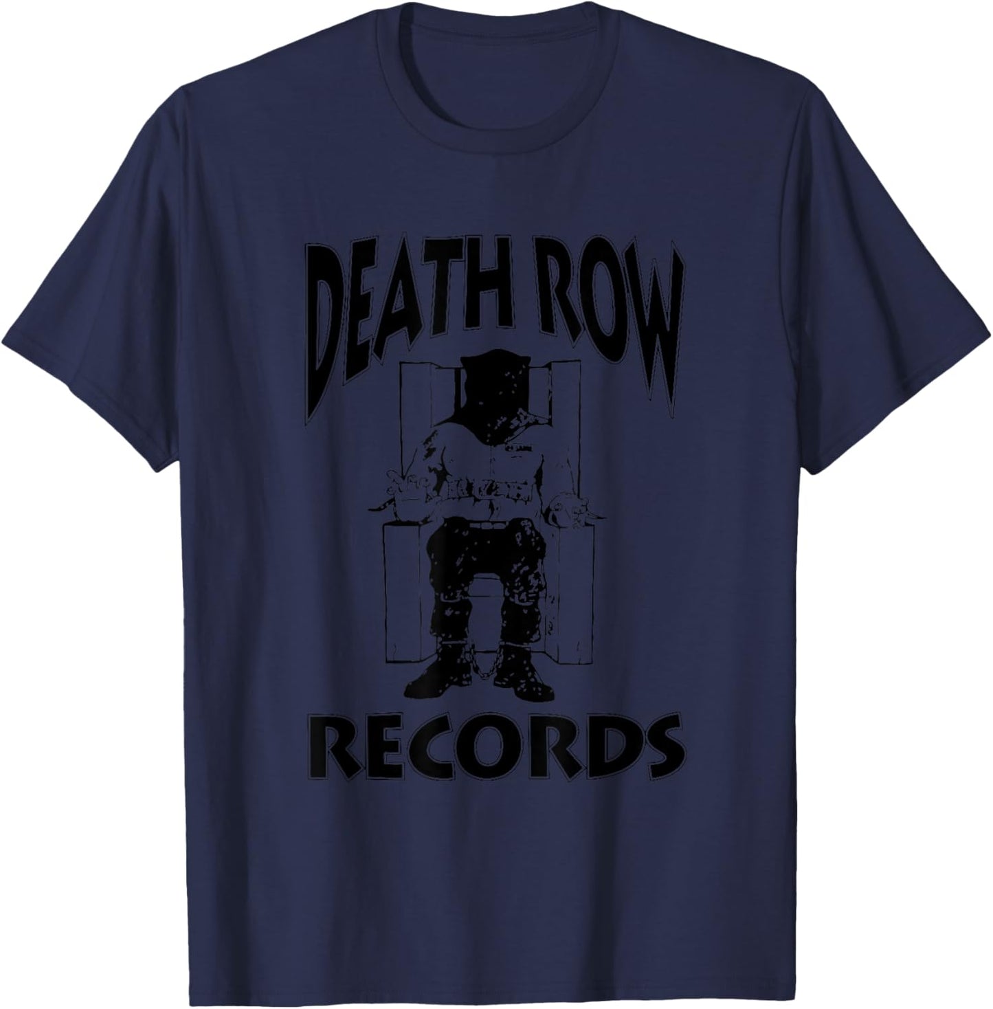 Official Death Row Records Black Logo T-Shirt - T-Shirt | Navy
