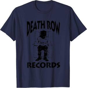 Official Death Row Records Black Logo T-Shirt - T-Shirt | Navy