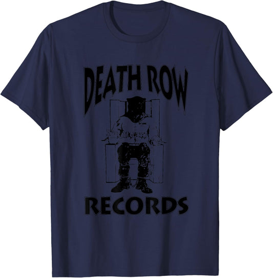 Official Death Row Records Black Logo T-Shirt - T-Shirt | Navy