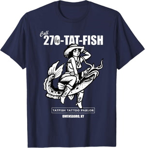 Ole 60 Tat-Fish Graphic T-Shirt - T-Shirt | Navy