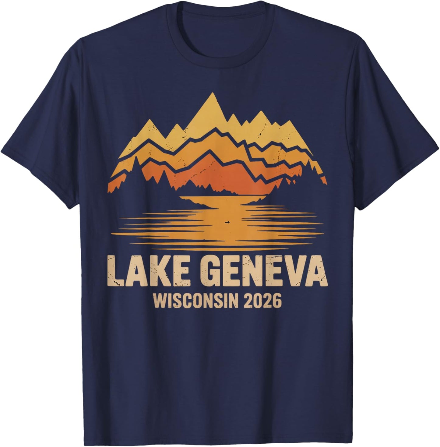 Lake Geneva Lake Life 2026 Wisconsin T-Shirt - T-Shirt | Navy