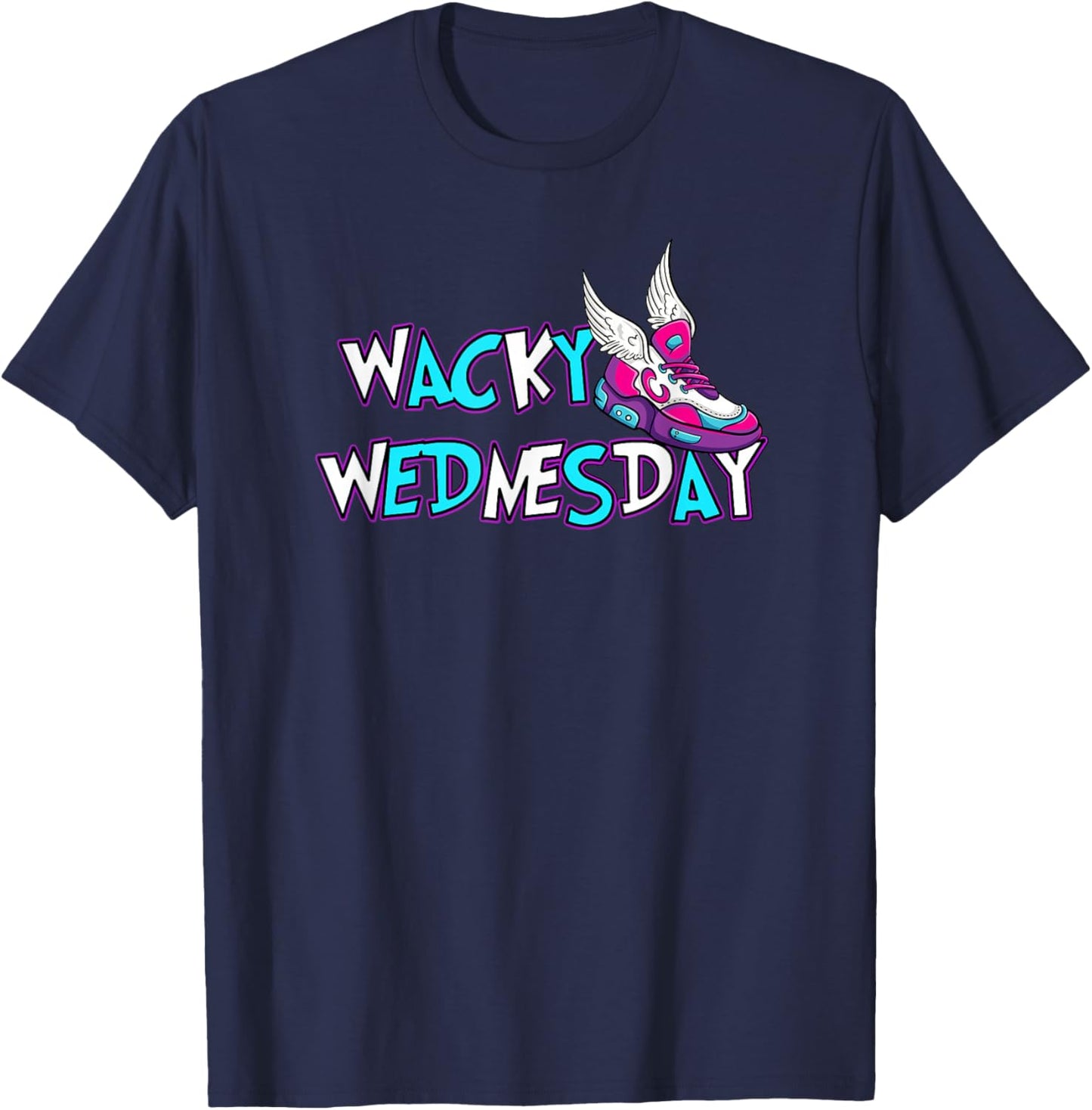 Wacky Wednesday Kids and Teachers | Mismatch Day Spirit Week T-Shirt - T-Shirt | Navy