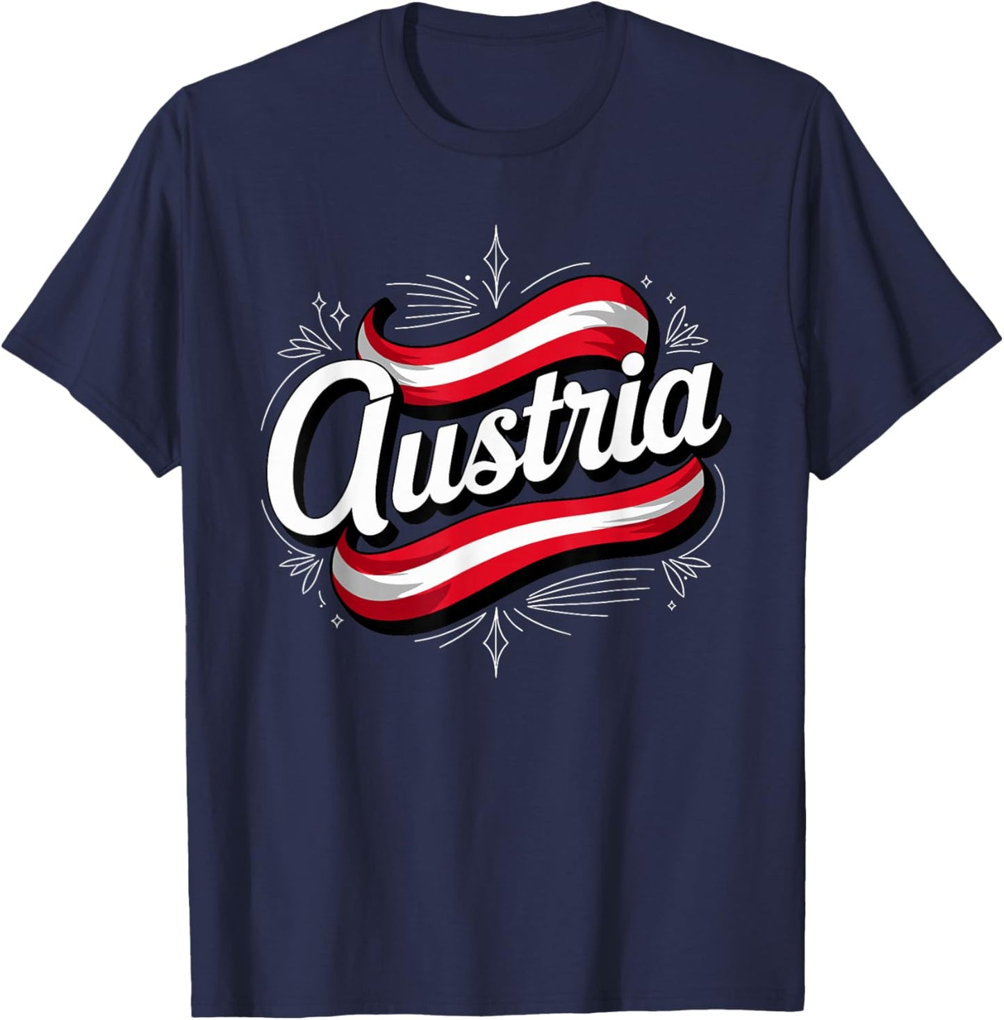 Austria Flag Austria Pride Alpine Heritage Spirit T-Shirt - T-Shirt | Navy