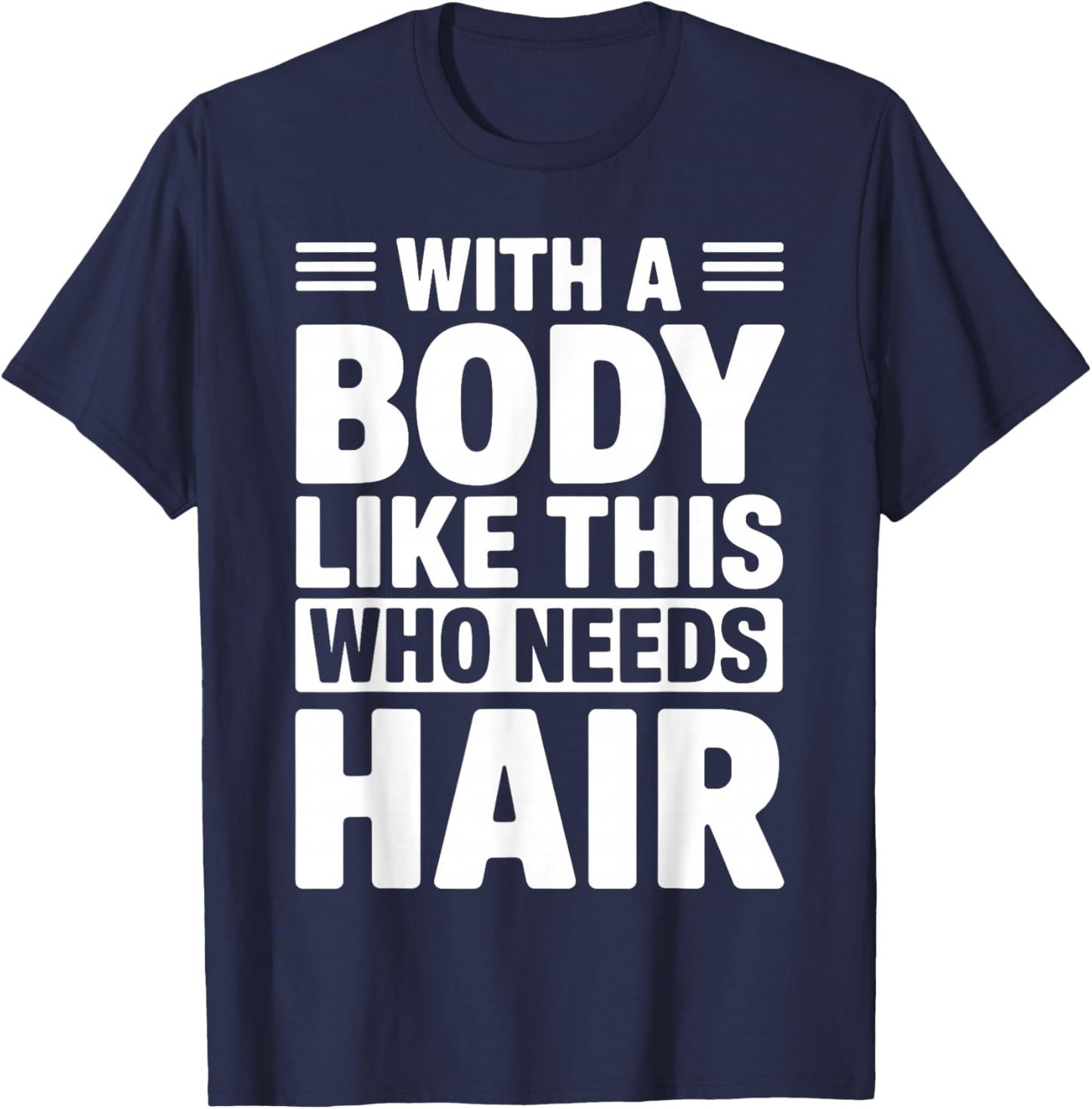 Funny Bald Man Art Boys Bald Dad Bald Guy Bald Head T-Shirt - T-Shirt | Navy