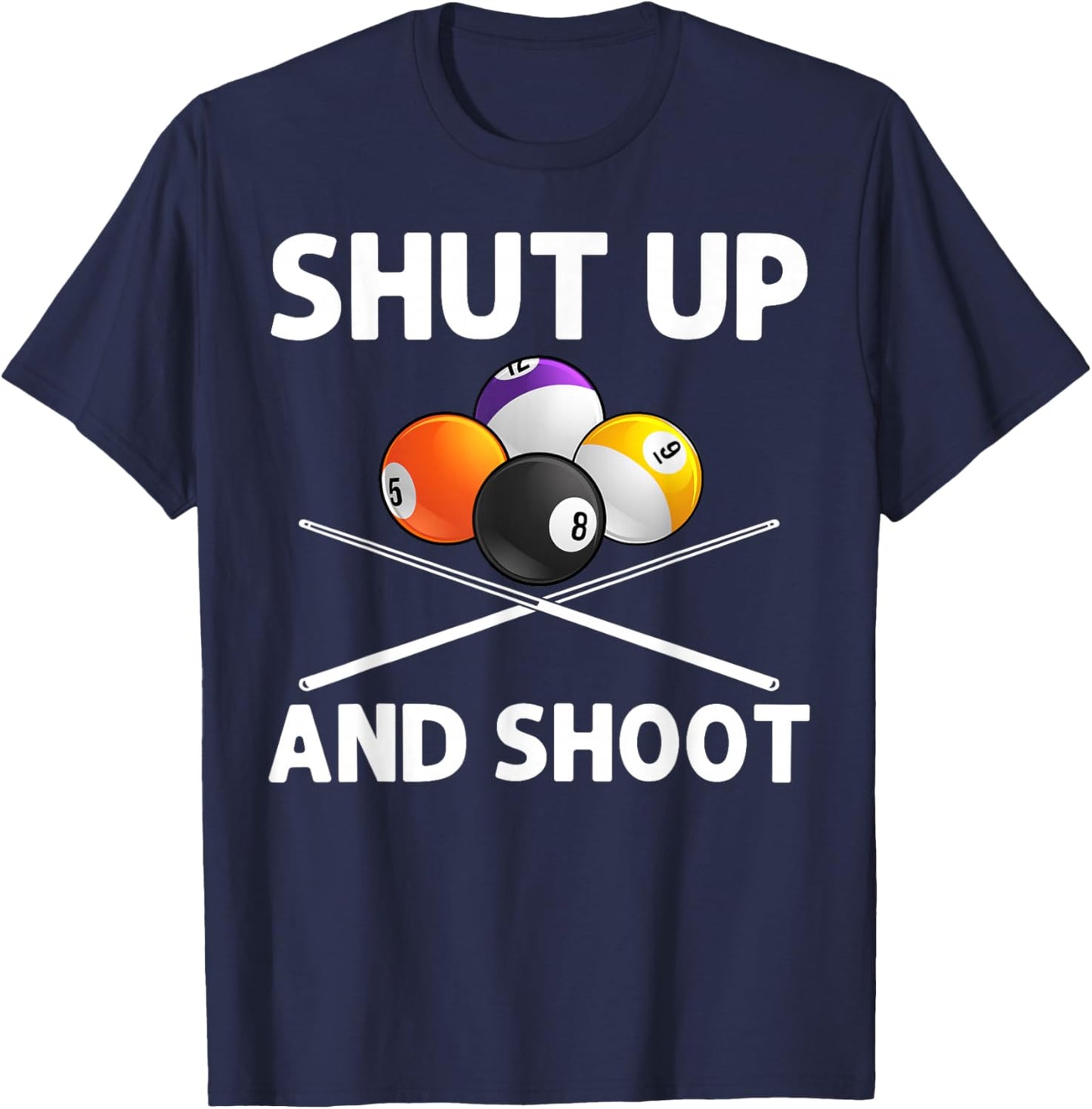 Funny Billiards Art Women Billiard Lover Pool Player T-Shirt - T-Shirt | Navy