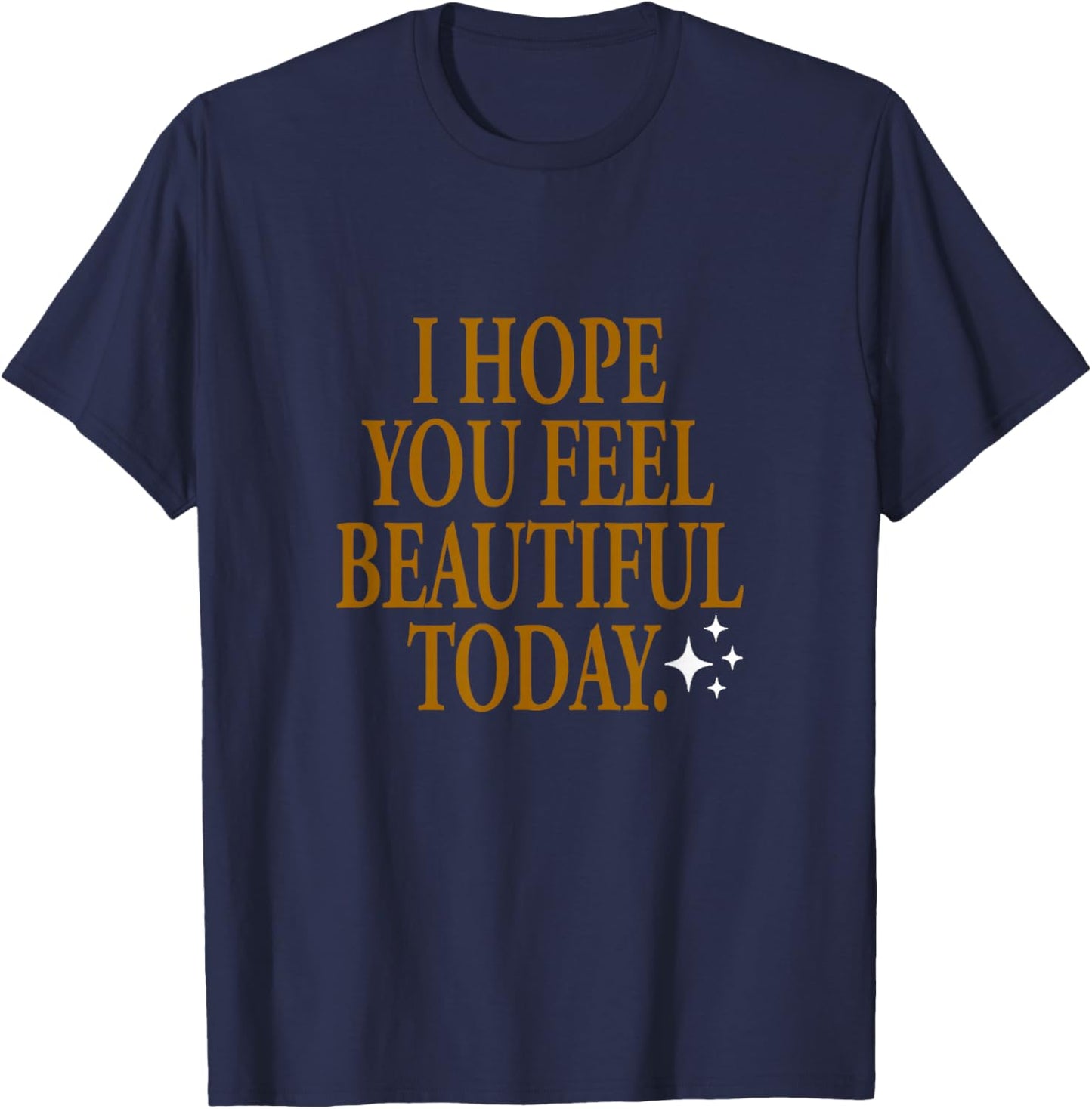 Brown Color Beautiful Hope Brown Graphic T-Shirt - T-Shirt | Navy